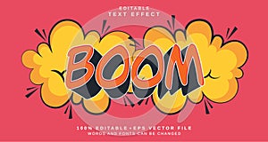Editable text style effect - Boom text style theme