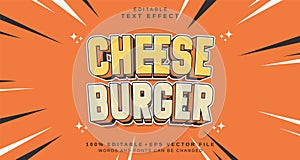 Editable text style effect - Cheese Burger text style theme