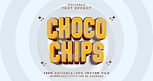 Editable text style effect - Choco Chips text style theme