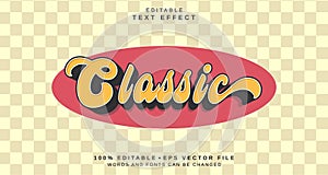 Editable text style effect - Classic text style theme
