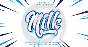 Editable text style effect - Comic Milk text style theme