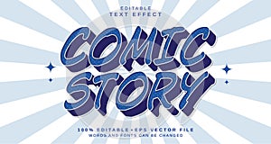 Editable text style effect - Comic Story text style theme