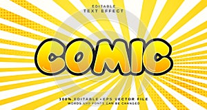 Editable text style effect - Comic text style theme