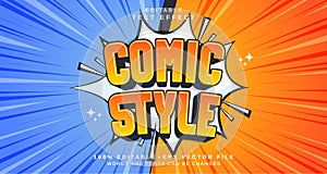 Editable text style effect - Comic Style text style theme
