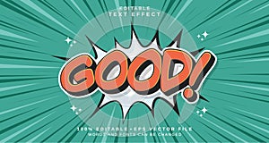 Editable text style effect - Comic text style theme