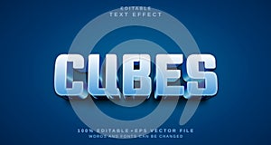 Editable text style effect - Cubes text style theme