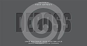 Editable text style effect - Deboss text style theme