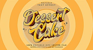 Editable text style effect - Dessert Cake text style theme