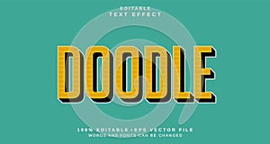 Editable text style effect - Doodle text style theme