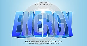 Editable text style effect - Energy text style theme