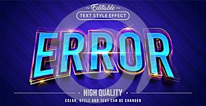 Editable text style effect - Error text style theme