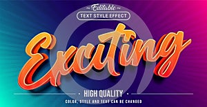 Editable text style effect - Exciting text style theme