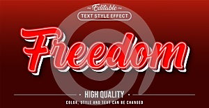 Editable text style effect - Freedom text style theme