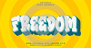 Editable text style effect - Freedom text style theme