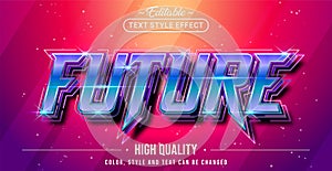 Editable text style effect - Future text style theme