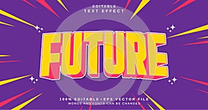 Editable text style effect - Future text style theme