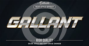 Editable text style effect - Gallant theme style