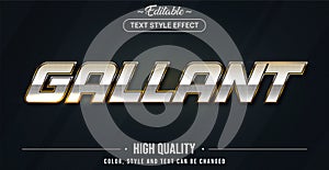 Editable text style effect - Gallant theme style photo