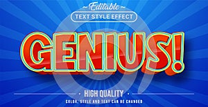 Editable text style effect - Genius theme style