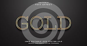 Editable text style effect - Gold text style theme