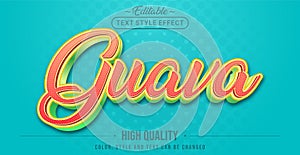 Editable text style effect - Guava text style theme