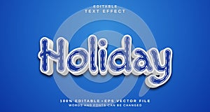 Editable text style effect - Holiday text style theme