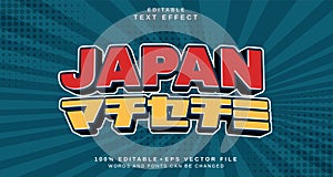 Editable text style effect - Japan text style theme