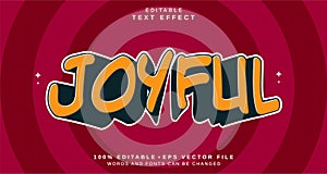 Editable text style effect - joyful text style theme