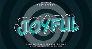 Editable text style effect - Joyful text style theme
