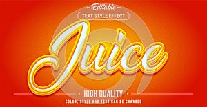 Editable text style effect - Juice theme style