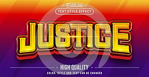 Editable text style effect - Justice text style theme