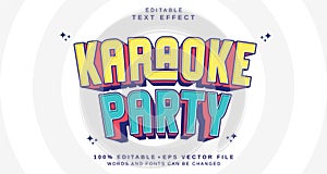 Editable text style effect - Karaoke Party text style theme