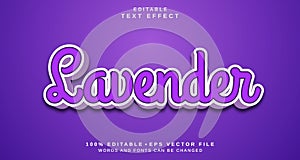 Editable text style effect - Lavender text style theme