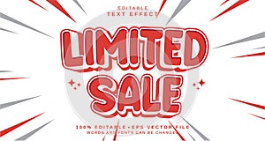 Editable text style effect - Limited Sale text style theme