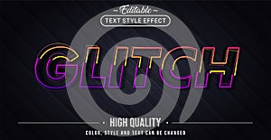 Editable text style effect - Lines Glitch text style theme