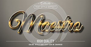 Editable text style effect - Maestro text style theme photo