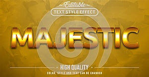 Editable text style effect - Majestic theme style