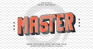 Editable text style effect - Master text style theme