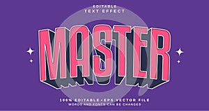 Editable text style effect - Master text style theme