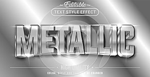 Editable text style effect - Metallic theme style