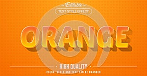 Editable text style effect - Orange theme style