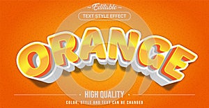 Editable text style effect - Orange theme style
