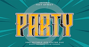 Editable text style effect - Party text style theme