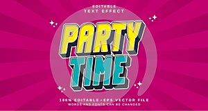 Editable text style effect - Party Time text style theme