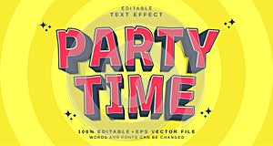 Editable text style effect - Party Time text style theme