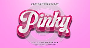 Editable text style effect - Pinky text style theme