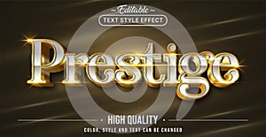 Editable text style effect - Prestige text style theme