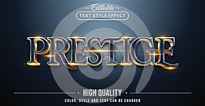 Editable text style effect - Prestige text style theme