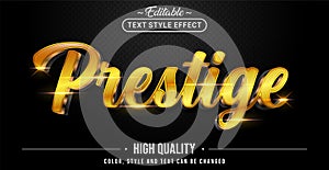 Editable text style effect - Prestige text style theme