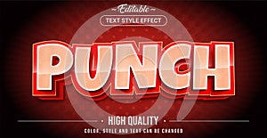 Editable text style effect - Punch theme style